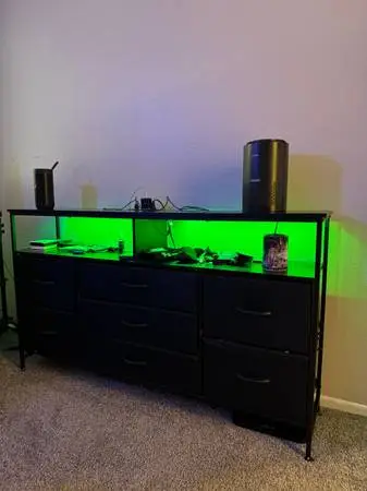 55” LED Dresser / TV Stand – 8 Drawers – Like New