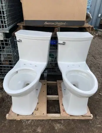 Dual flush toilet bowls