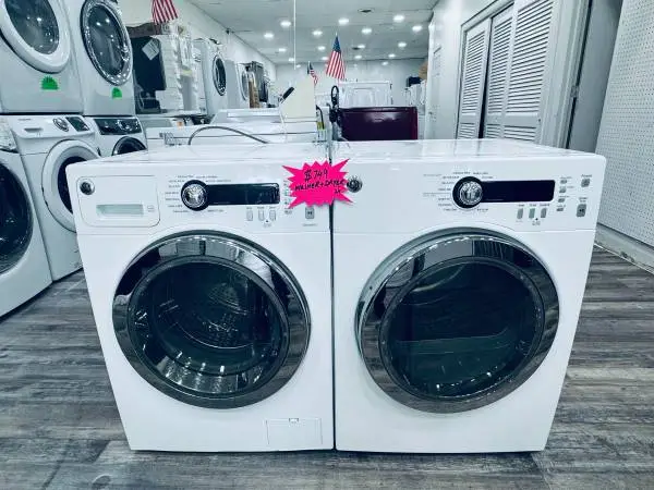 GE 24”W Frontload Heavy Duty Washer & Electric Dryer Set