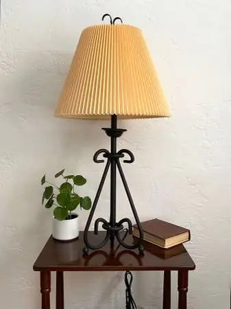 Vintage Wrought Iron Table Lamp