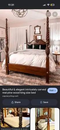 King Size Bed with new Mattress set