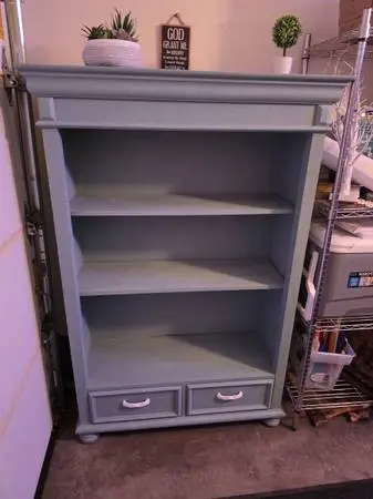 Beautiful Blue Bookcase (Restored)