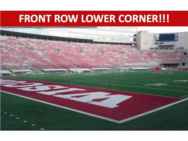4 TICKETS WISCONSIN 2026 FOOTBALL SEASON - LOWER CORNER FRONT ROW!