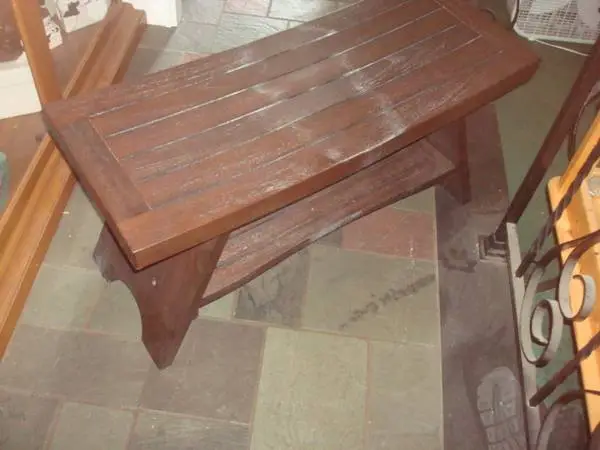 teak bench