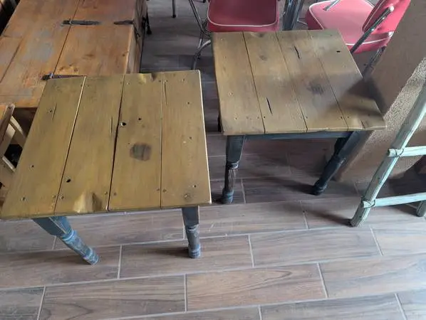 Matching pair of Rustic Side Tables