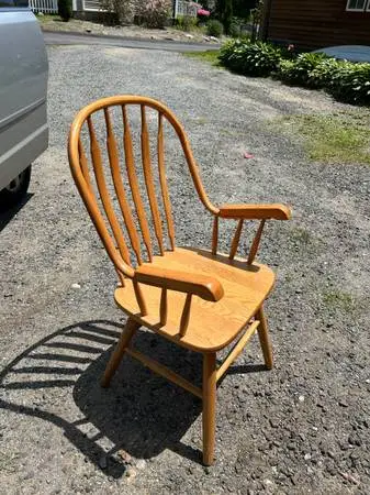 Solid oak side chair