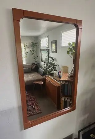 Vintage MCM Pedersen & Hansen for Viby J, Teak Mirror