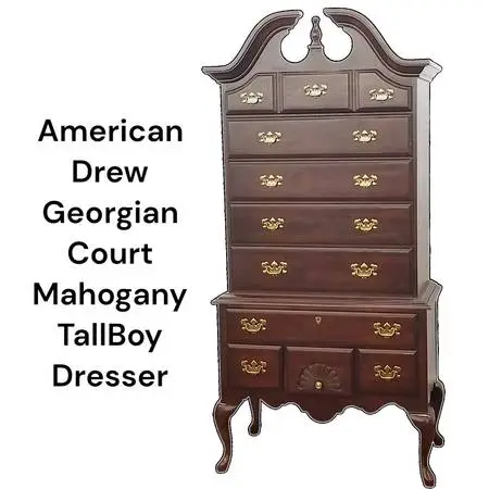 American Drew 1960s  highboy chest from the Cherry Grove collection