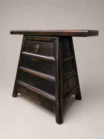 Antique Chinese Elmwood Barber Stool
