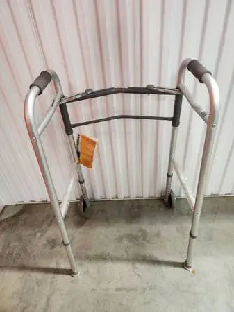 NEW Guardian Two-Button Folding Walker with 5 Wheels