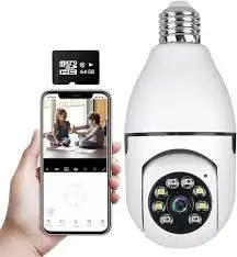 Wireless Motion WiFi Bulb Security Panoramic 360° Camera Baby Monitor