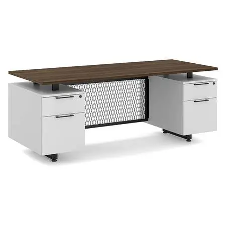 *8 colors New in Box 60/72w x 24/30d Double Pedestal Desk w/files