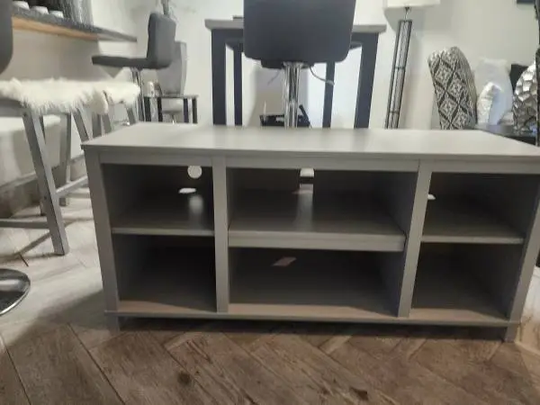 Parsons TV Stand with storage, suitable for 50 inch TV