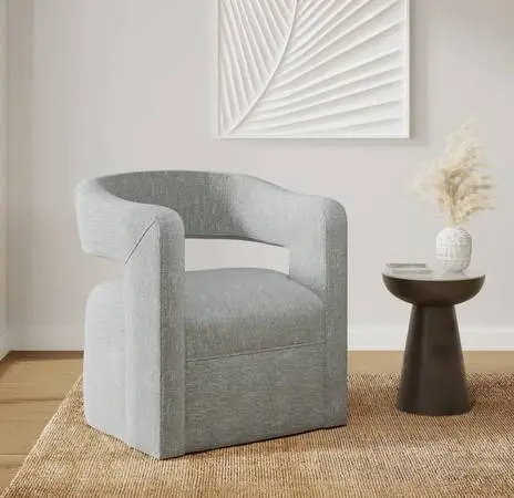 Like-new light blue swivel chair