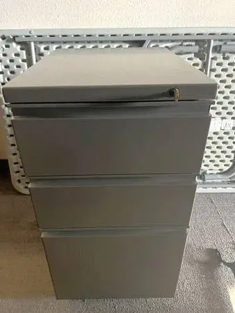 3 Drawer File Cabinet. Letter size. On Wheels. Locking Optional