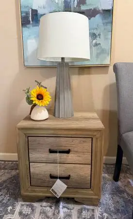 NEW Weathered Wood Nightstand