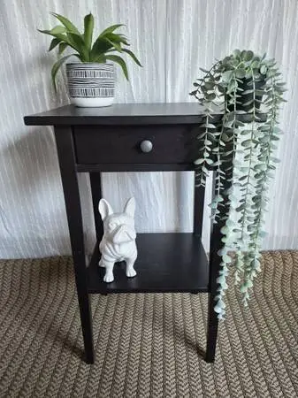 Super Cute Black Ikea Hemes Nightstand for Sale