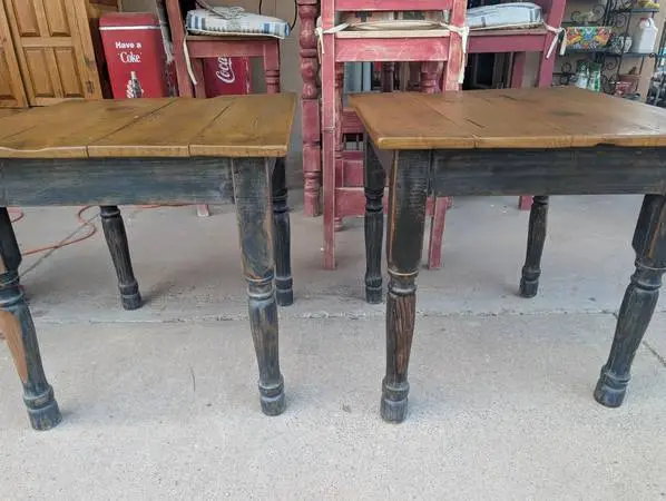 Matching pair of Rustic Side Tables