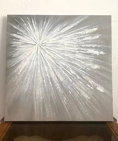 Abstract Textured Acrylic Canvas Wall Art