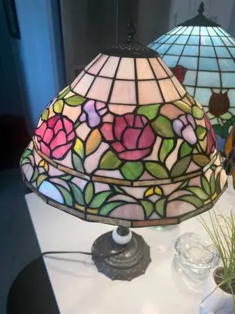 TIFFANY-TYPE STAINED GLASS LAMPS