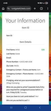 ⒍TIX💳Lost Lands Artist💳 Guest Pass