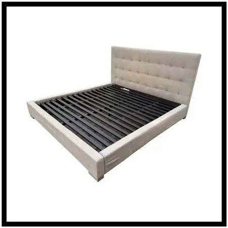 King Size Restoration Hardware Modena Tufted Platform Bed Frame