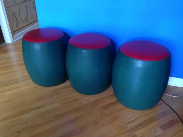 Custom-made Olive barstools - (4)