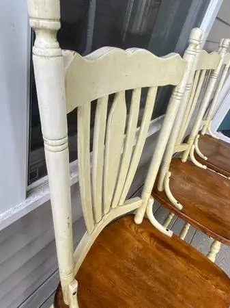 2 vintage wooden ornate chairs high back chair
