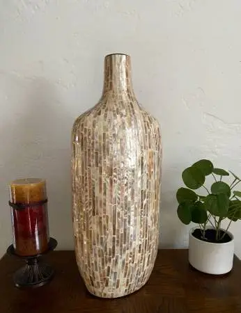 Ceramic Vase With Mother-Of-Pearl Inlay