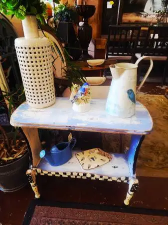 Shabby Chippy Slim Side Table-26W x 11.5D x 24H-NOW