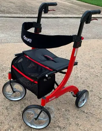 Drive Medical RTL Nitro Euro Style Rollator, Walker, Red