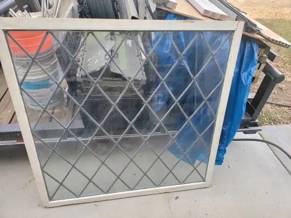 true leaded glass picture window