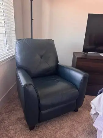 Leather Pushback Recliner