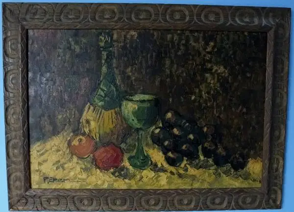 Ca. 1930 Expressionist Still Life by Norwegian Artist Fredrik Ekre