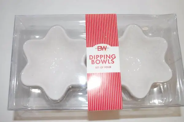 New Christmas Snowflake Set of 4 Dipping Bowls