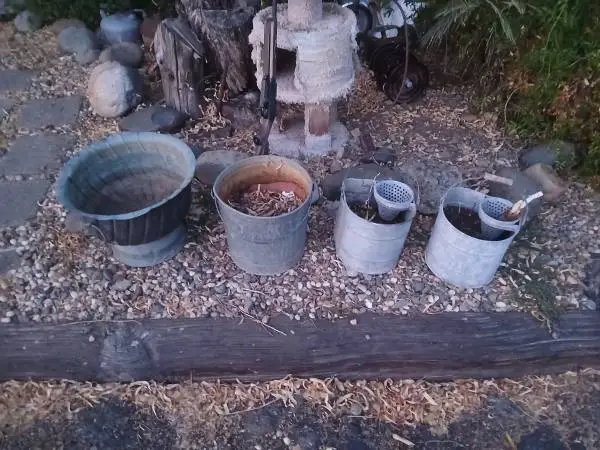 Old Metal Flower / Plant containers