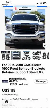 Bumper GMC sierra