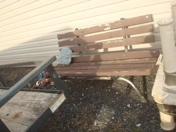 out side bench