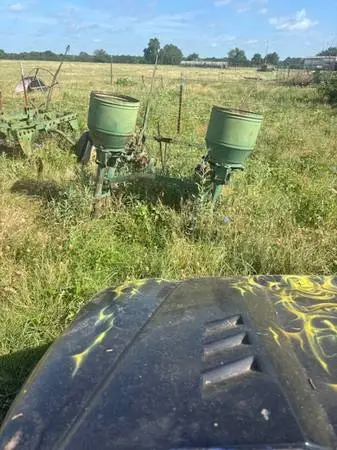 old john deere seeder & tiller