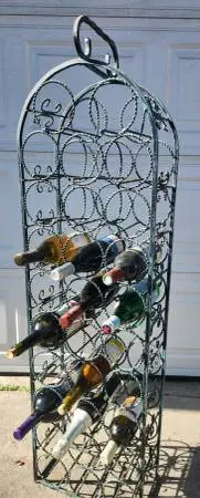 Wrought Iron Sturdy Wine Rack