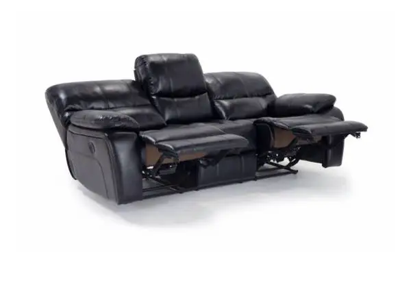 Leater Sofa with 2 end electric recliners