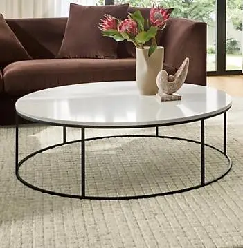 Room & Board Tyne Steel Coffee Table Base w/ 42/48 Round Top Reg$790