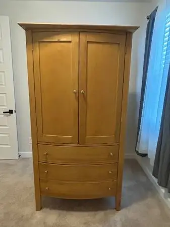 Solid Maple Wood Armoire / Dresser - Ethen Allen