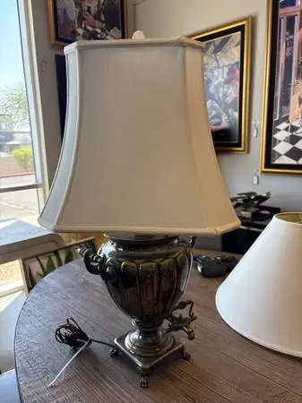 Vintage Brass Dispenser Table Lamp- 20X20X30H
