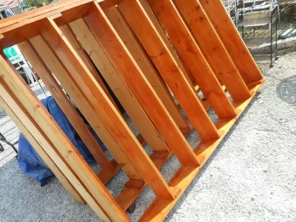 Large Pine Wood Shelves (3) with 6 Shelves each. 20.00 each
