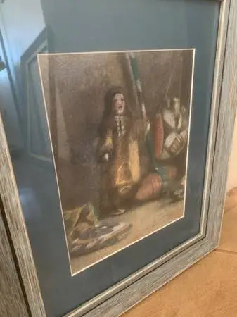 Native American Southwest Original Painting Pastel Framed