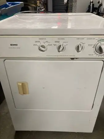 Dryer,white,gas,stackable,clean,quiet,multi set,SS tub,hlp dlvr.