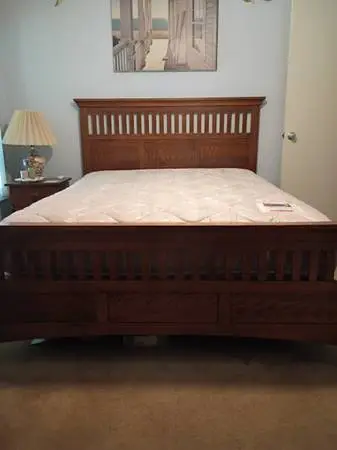 Queen Bed frame and mattress