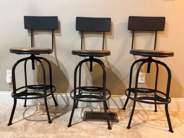 Ballard Designs Allen Adjustable Swivel Stools - Set of 3