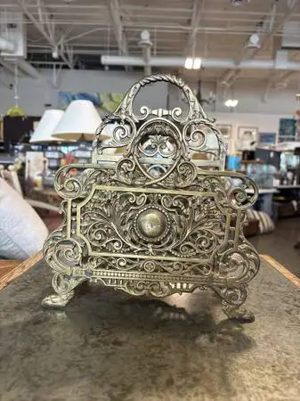 Vintage Brass Letter Holder- 10X13X5